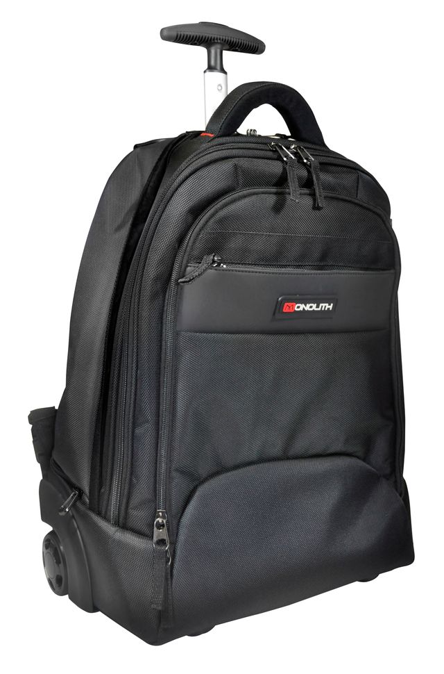 Monolith Premium Wheeled Laptop Backpack 15.6 Black