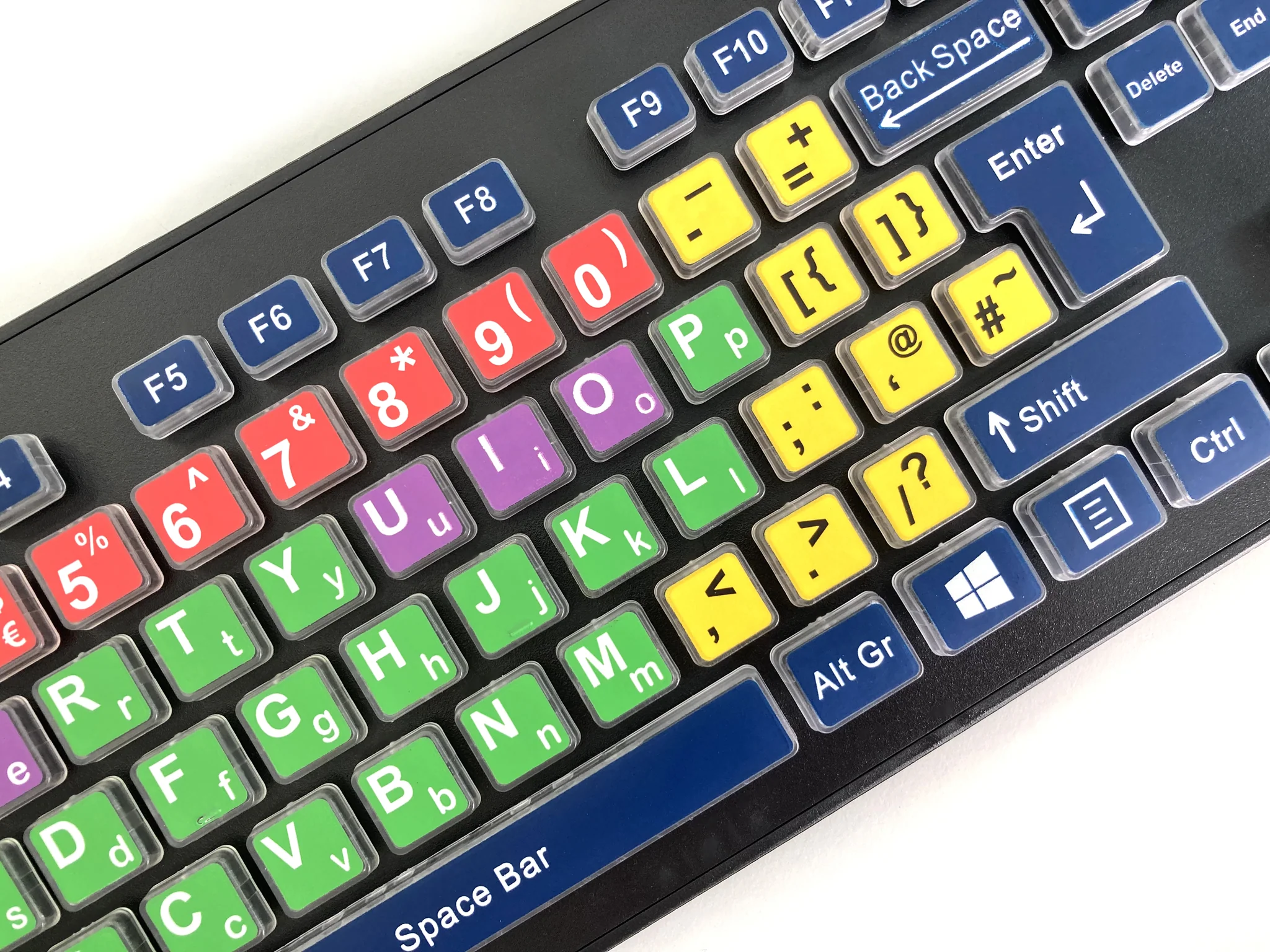 Accuratus Rainbow 2 Mix - USB Mixed Colour Childrens SEN Keyboard with Extra Large Font & Mixed Colour Keys thumbnail 2