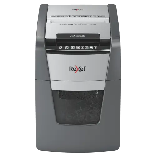 Rexel Optimum AutoFeed+ 100X Automatic Cross Cut Paper Shredder thumbnail 2