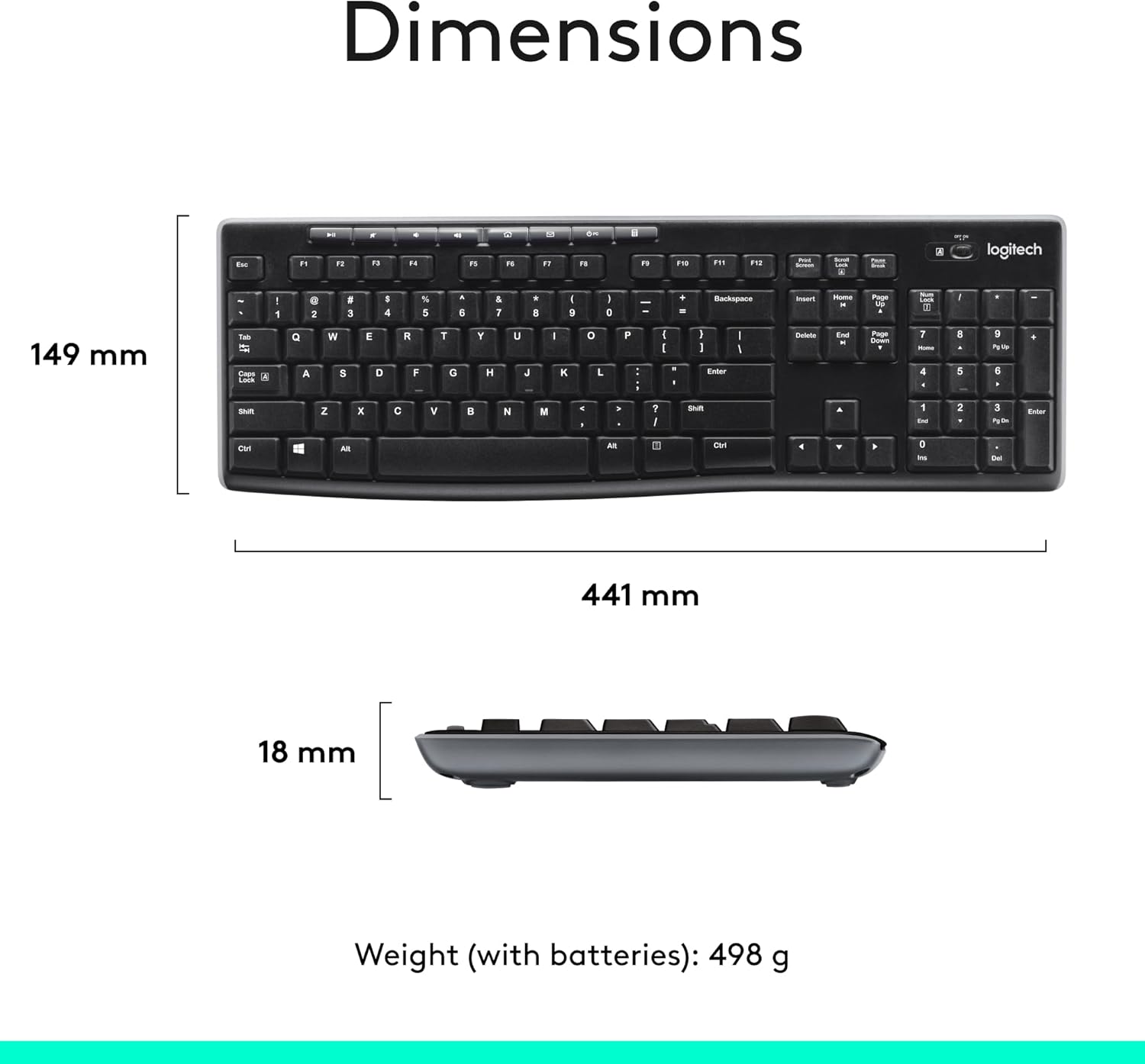 Logitech MK270 Wireless Keyboard and Mouse Combo thumbnail 5