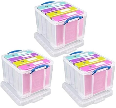 Really Useful Plastic Storage Box Bonus Pack 3x35 Litre Clear thumbnail 4