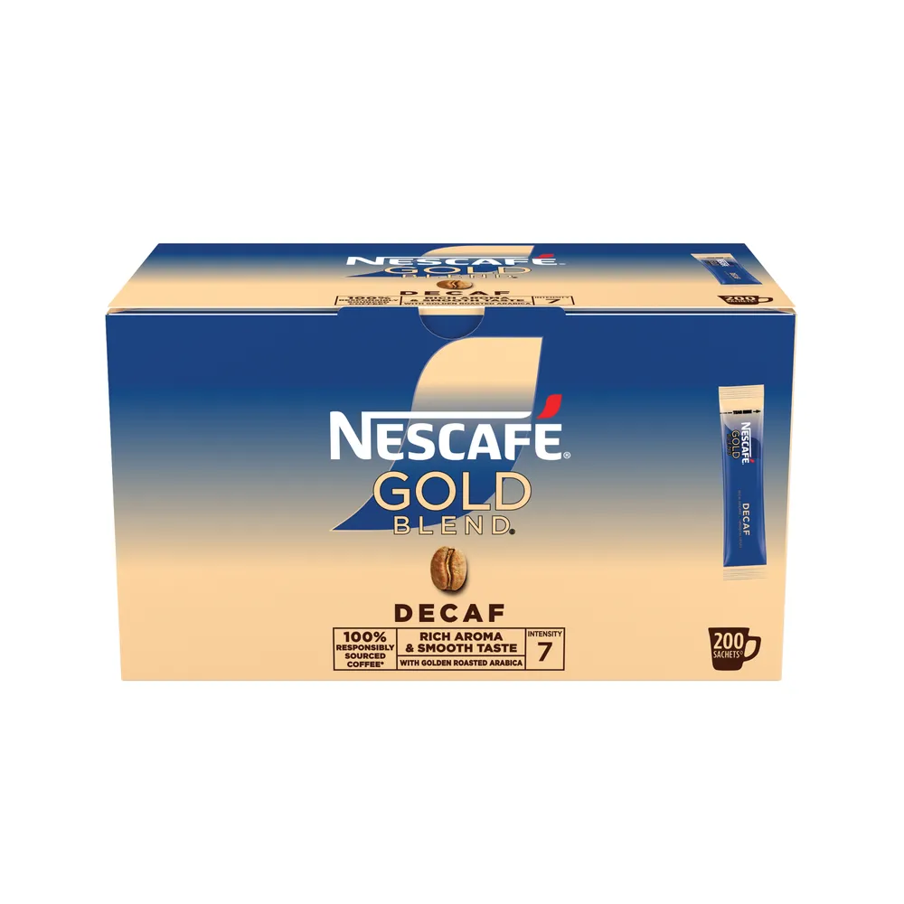 Nescafe Gold Blend Decaffeinated One Cup Coffee Sachets (Pack of 200)