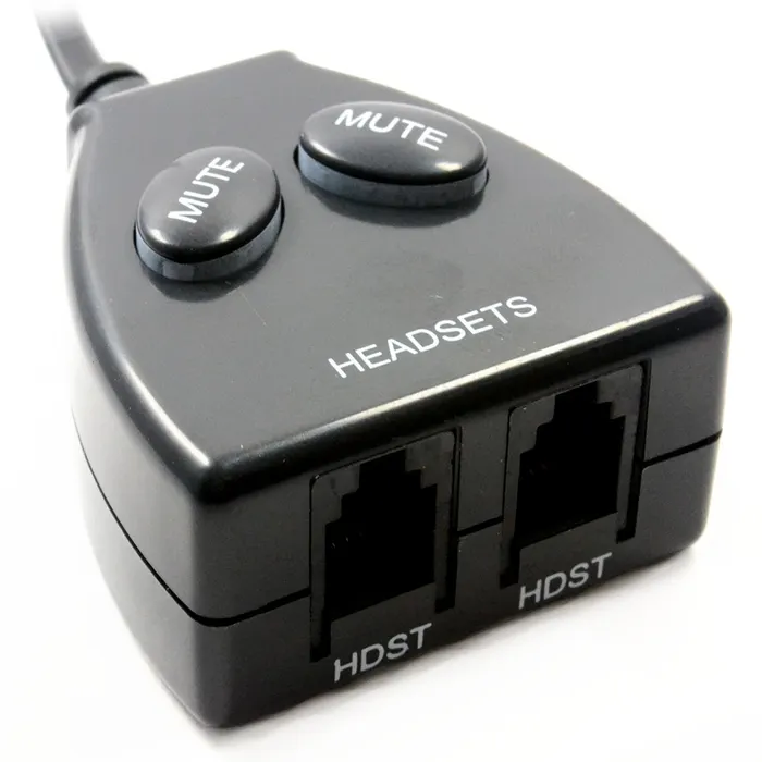 Headset Buddy Training Adapter Twin RJ10 Sockets & Mute Button