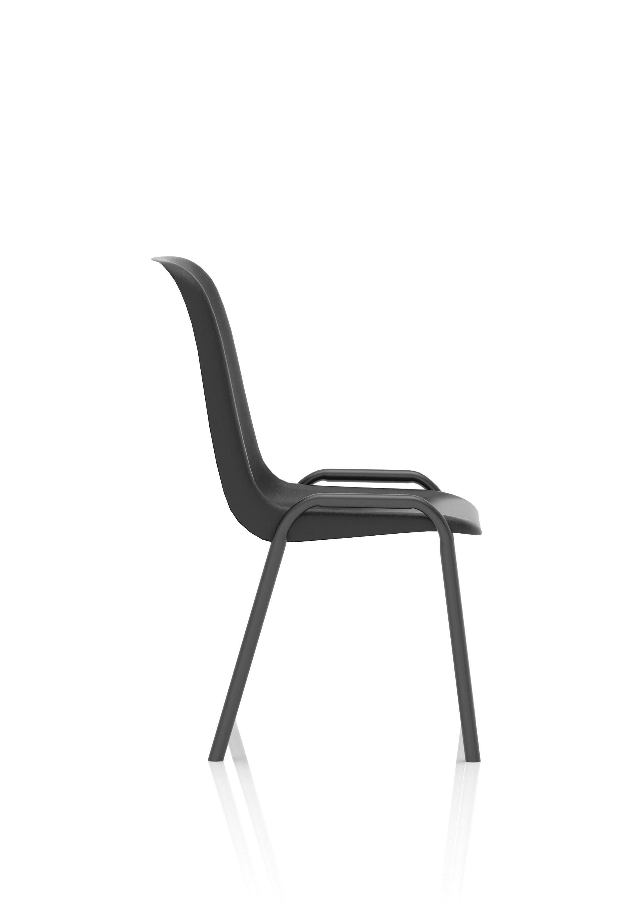 Polly Stacking Visitor Chair Black Polypropylene thumbnail 6